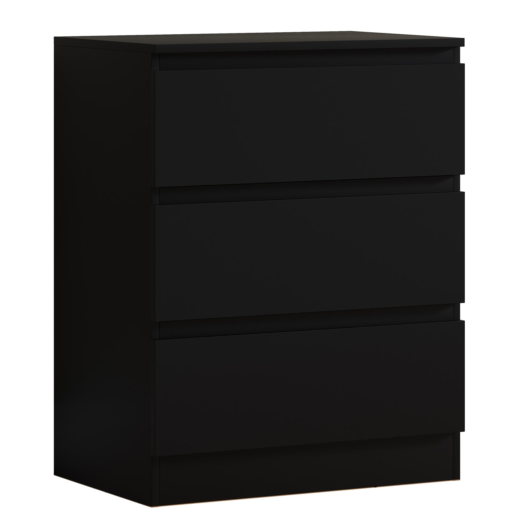 FWStyle Carlton 3 Drawer Chest Of Drawers - Matt Black