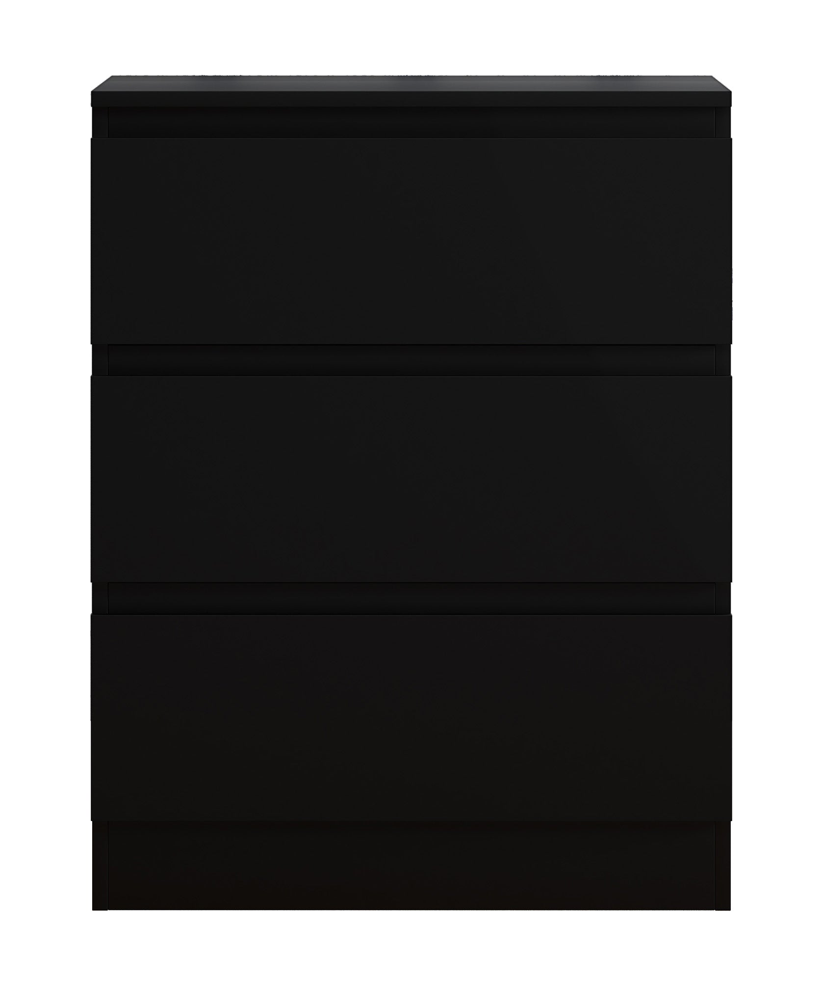 FWStyle Carlton 3 Drawer Chest Of Drawers - Matt Black