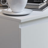 FWStyle Carlton 4 Drawer Slim Tallboy Chest of Drawers Matt White