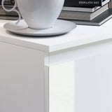 FWStyle Carlton 4 Drawer Slim Tallboy Chest of Drawers White Gloss