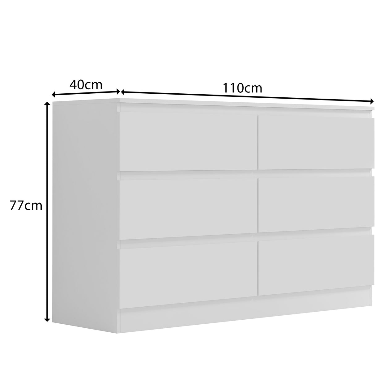 Carlton Matt White 6 Drawer and 3 Drawer Chests Offer