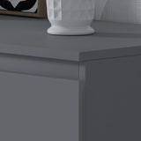 FWStyle Carlton 8 Drawer Wide 4+4 Chest of Drawers - Matt Dark Grey