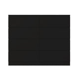 FWStyle Carlton 8 Drawer Wide 4+4 Chest Of Drawers - Matt Black