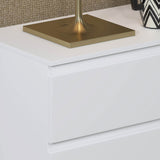 FWStyle Carlton 8 Drawer Wide 4+4 Chest Of Drawers - Matt White