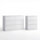 Carlton Matt White 6 Drawer and 3 Drawer Chests Offer