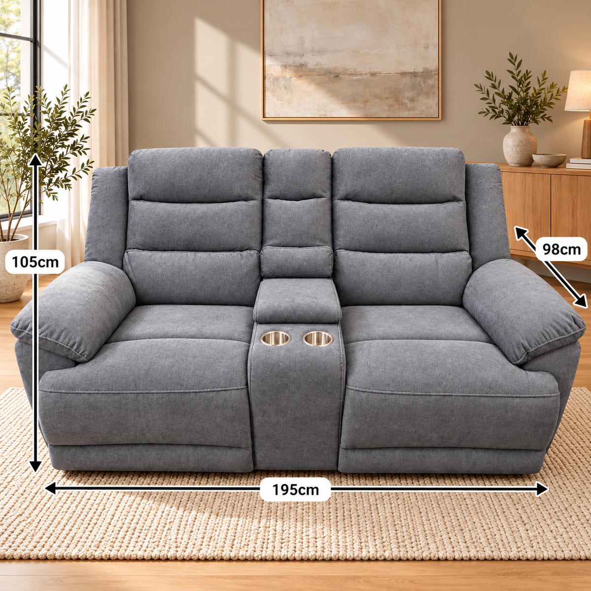 Houston 2 Seater Electric Recliner