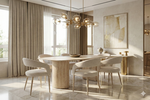 Olympia 160cm Dining Table Beige
