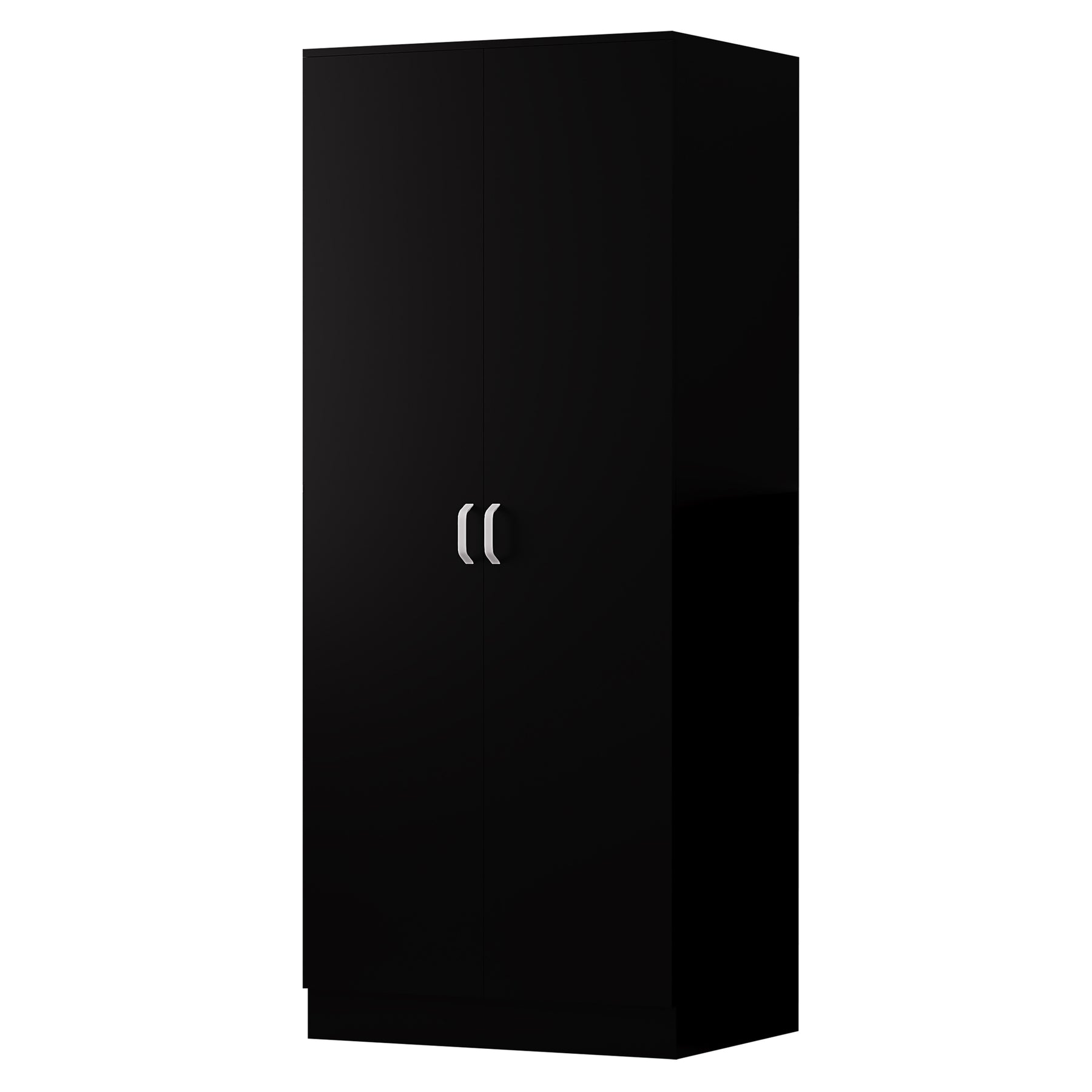 FWStyle Tunis 3 Piece Bedroom Furniture Set - Matt Black - Wardrobe + Chest + Bedside
