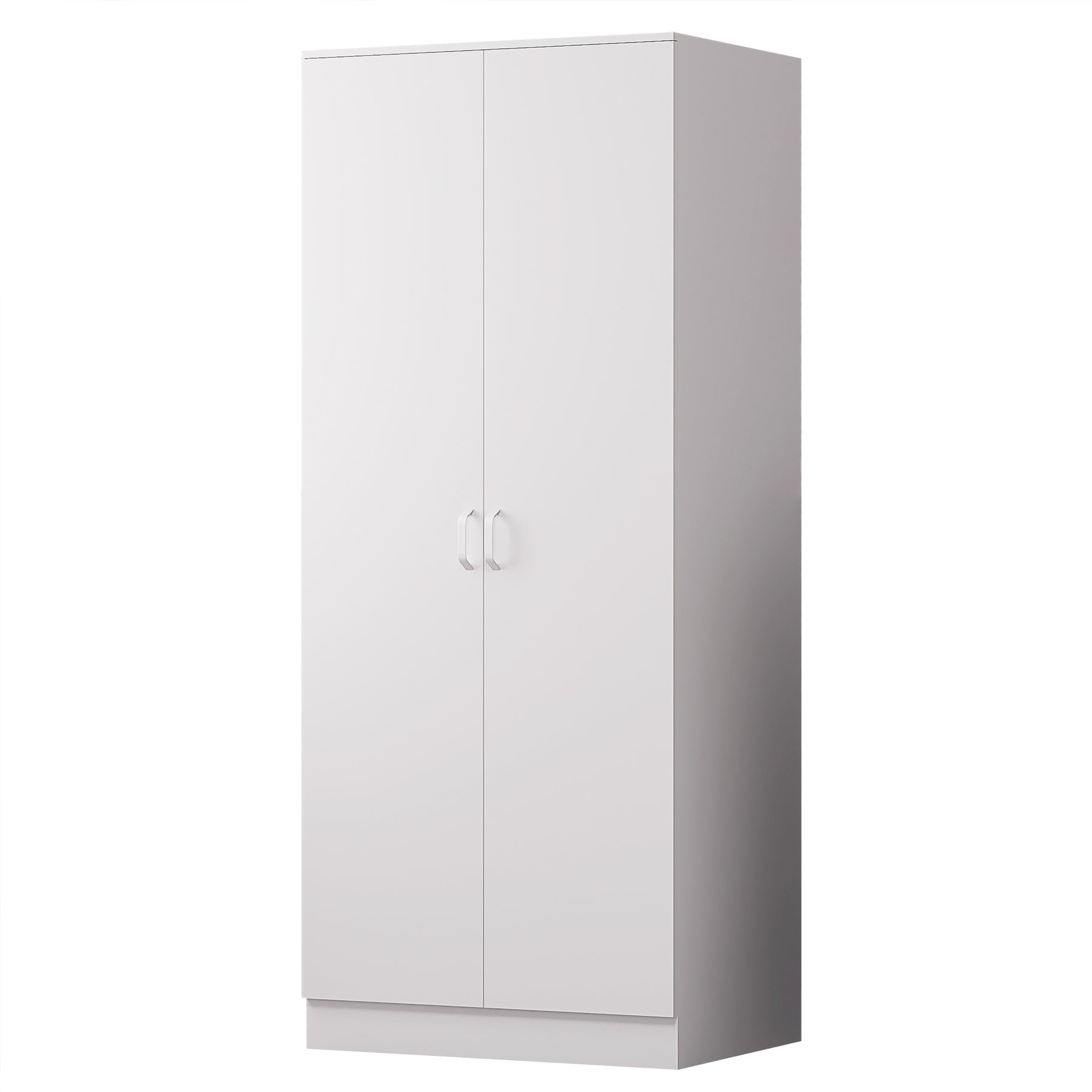FWStyle Tunis 3 Piece Bedroom Furniture Set - Matt White - Wardrobe + Chest + Bedside