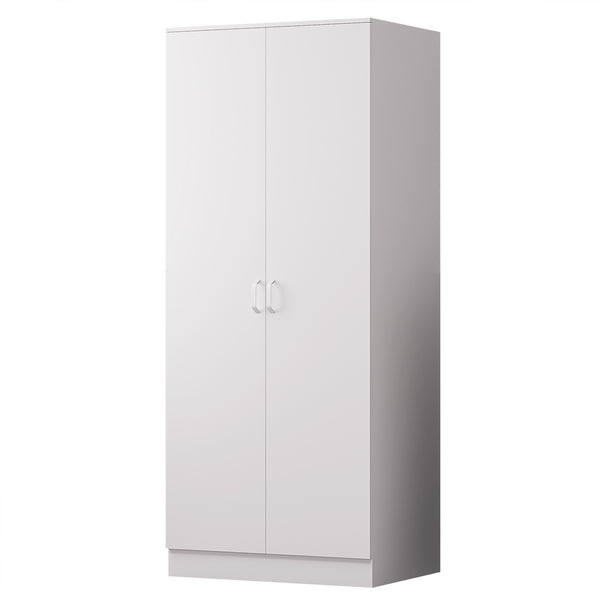 FWStyle Tunis 3 Piece Bedroom Furniture Set - Matt White - Wardrobe + Chest + Bedside