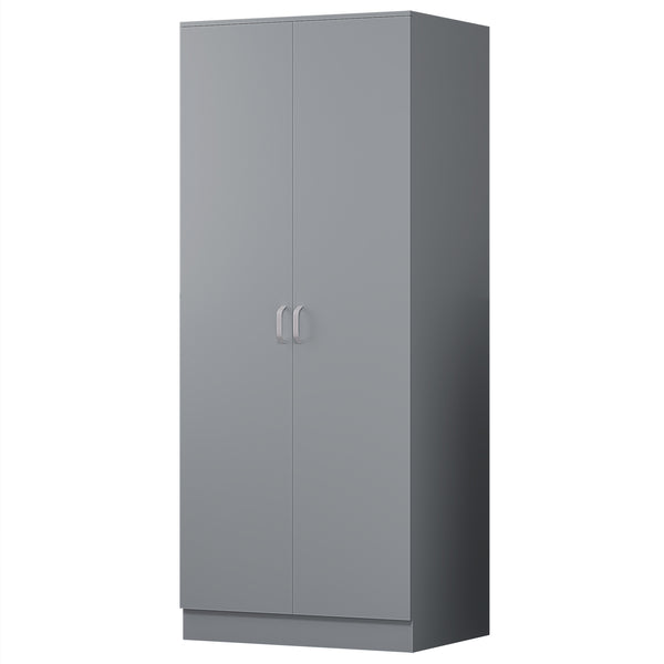 FWStyle Tunis 3 Piece Bedroom Furniture Set - Matt Grey - Wardrobe + Chest + Bedside