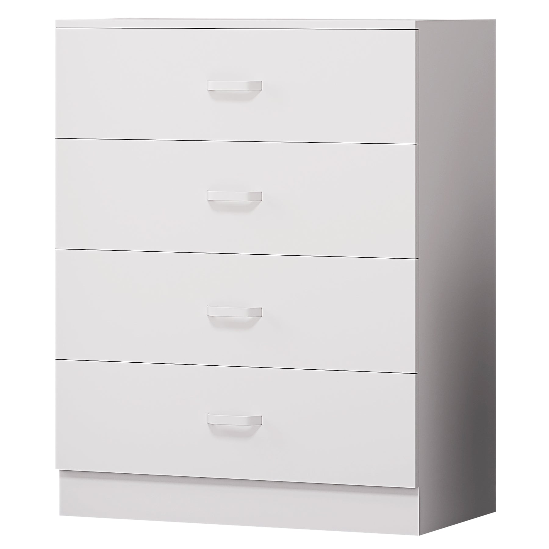 FWStyle Tunis 3 Piece Bedroom Furniture Set - Matt White - Wardrobe + Chest + Bedside