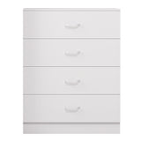 FWStyle Tunis 4 Drawer Chest Of Drawers Matt White