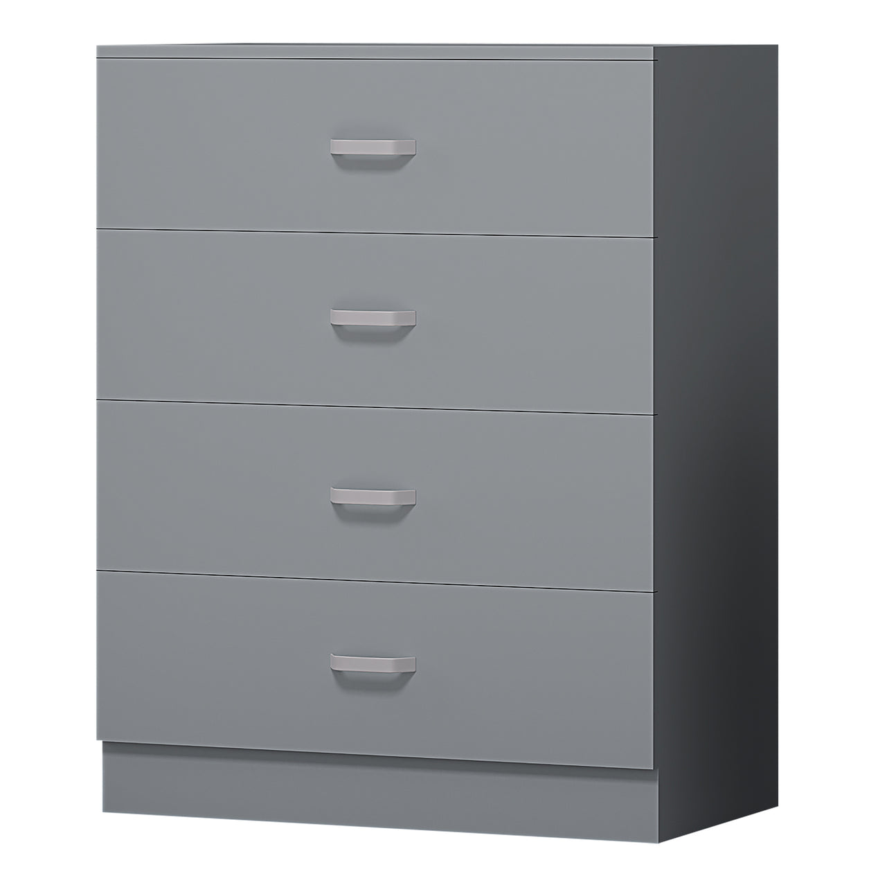 FWStyle Tunis 3 Piece Bedroom Furniture Set - Matt Grey - Wardrobe + Chest + Bedside