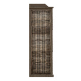 Maya Handmade Kubu Rattan 3 Basket Storage Unit