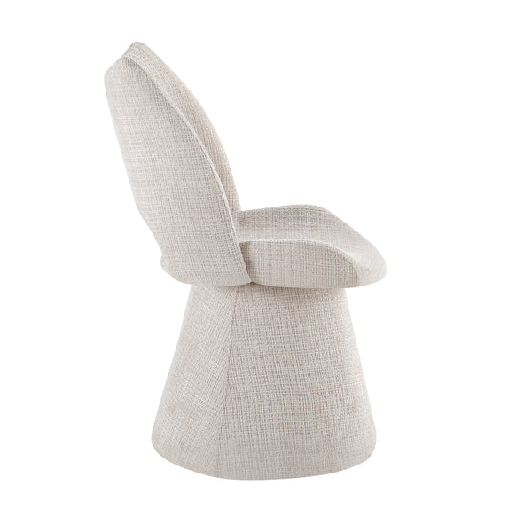 Maryland 360 Swivel Dining Chair Beige