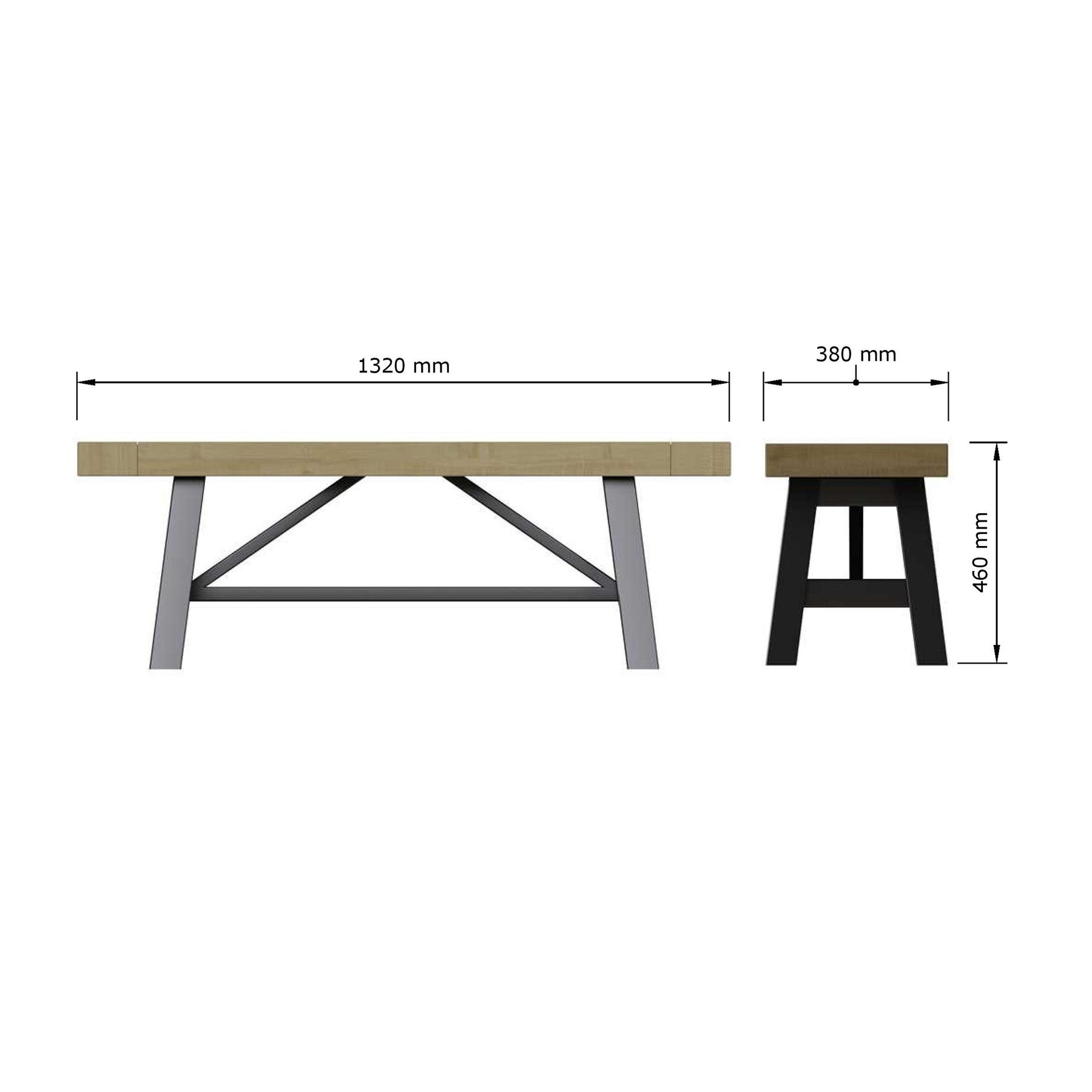 Lowry Small Dining Bench Driftwood Lacquered Solid Reclaimed Pine