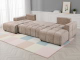 Shanghai Luxury Beige U Shape Corner Sofabed