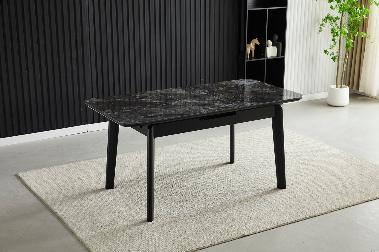 Arizona Dining Set  With 4 Chairs Black