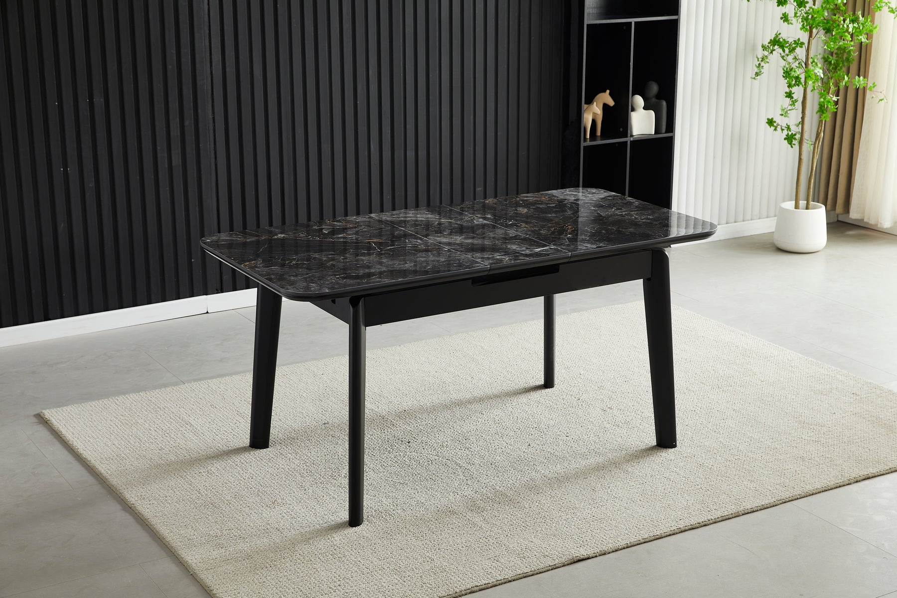Arizona Dining Set  With 4 Chairs Black