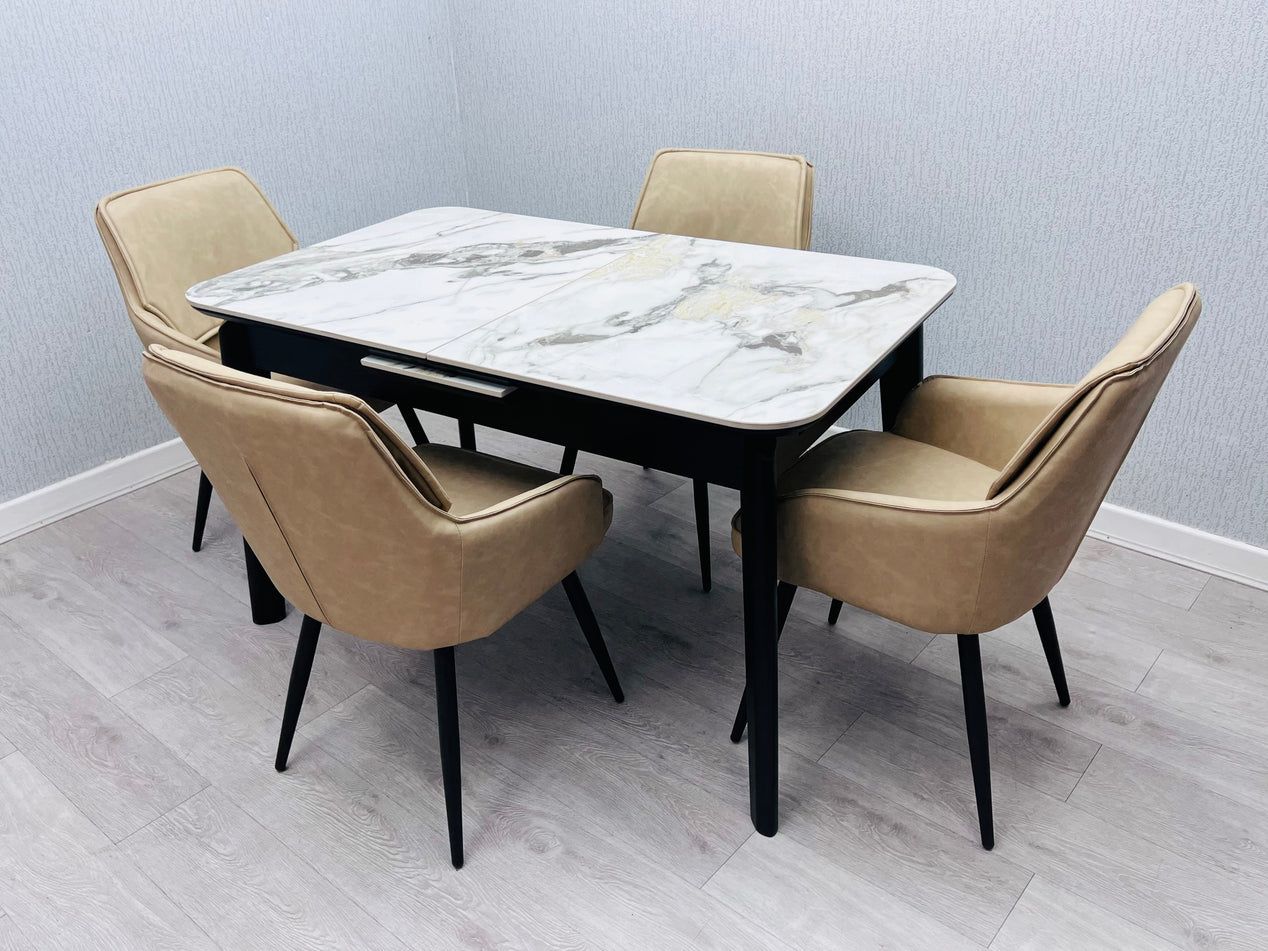 Arizona Extending Dining table Cream