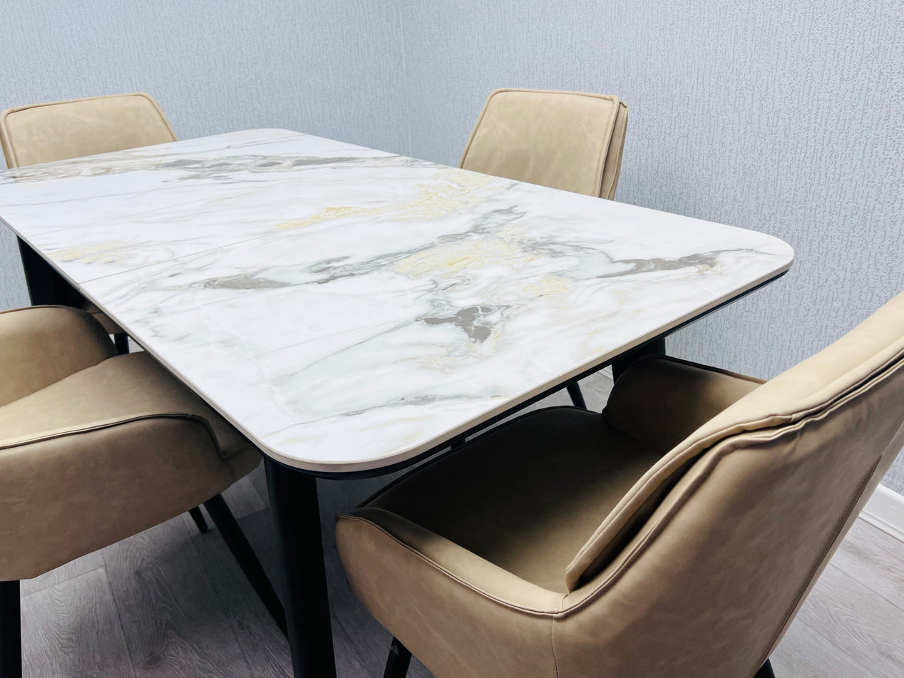 Arizona Extending Dining table Cream