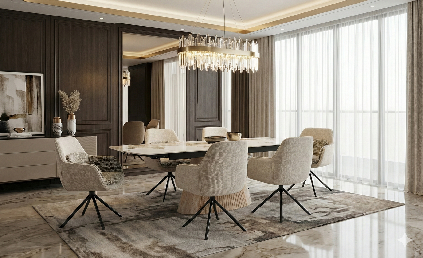Monaco Dining Table Beige