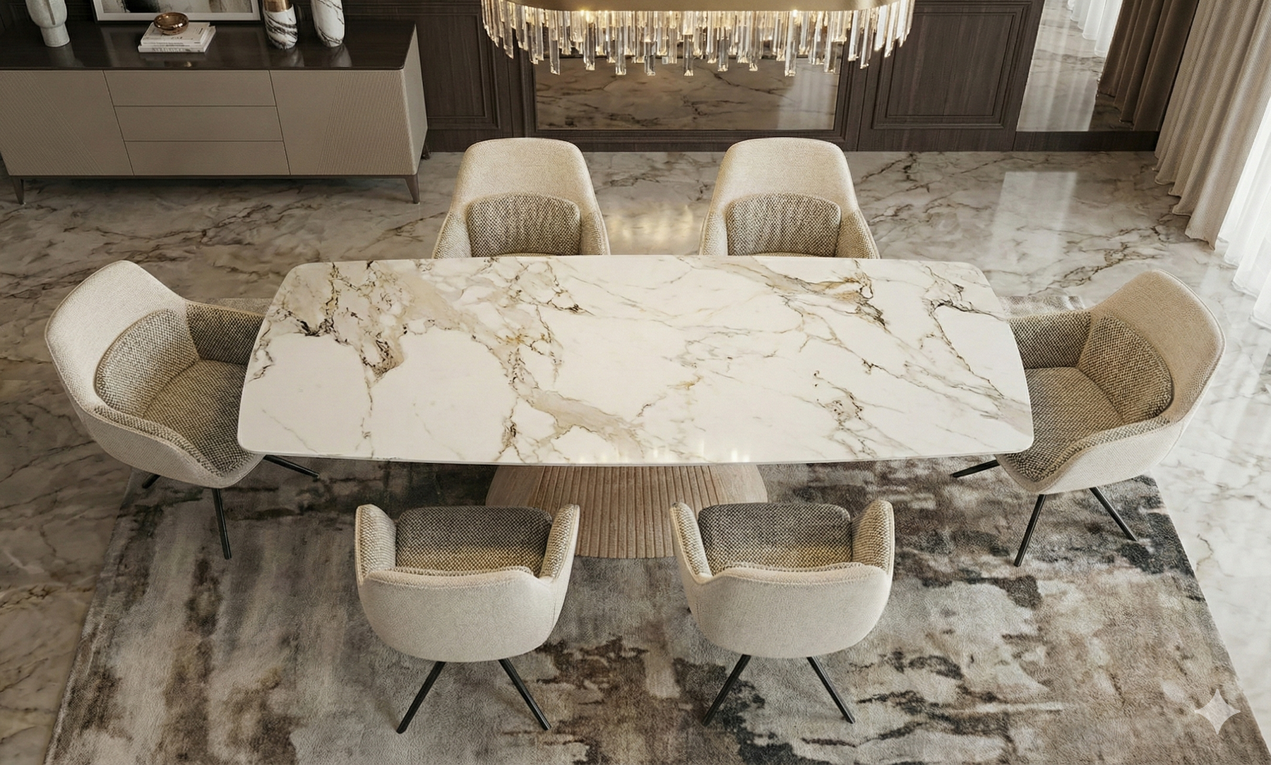Monaco Dining Table Beige