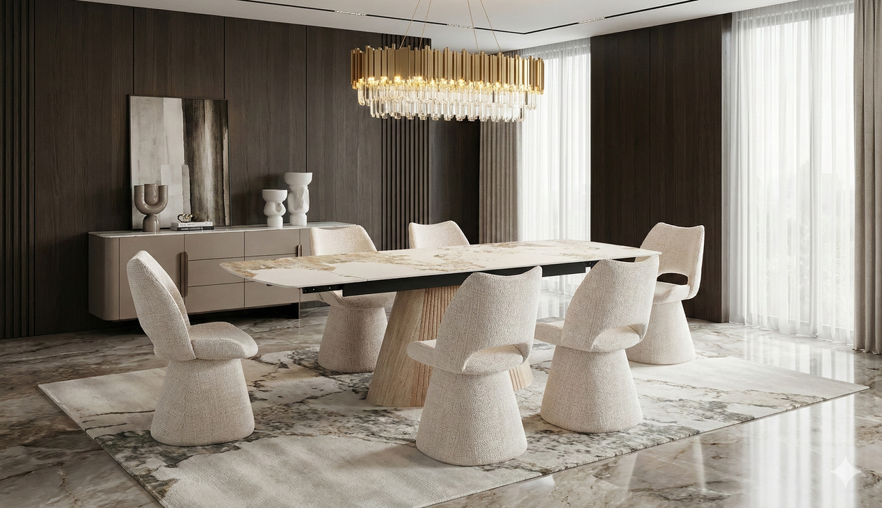 Monaco Dining Table Beige