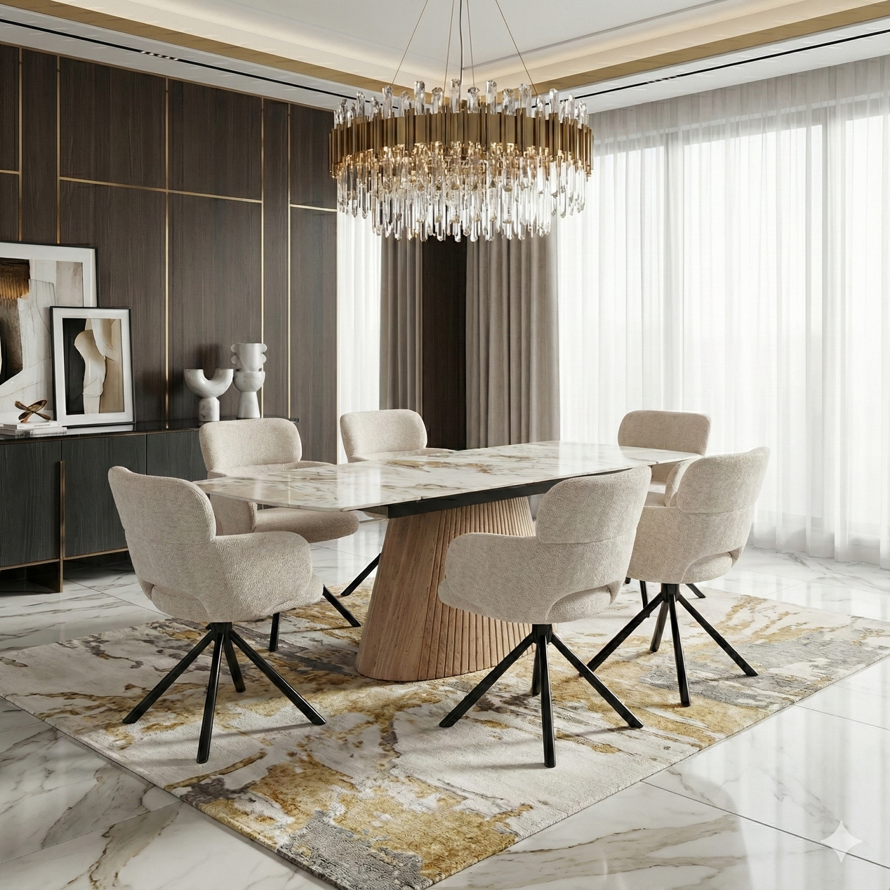 Monaco Dining Table Beige