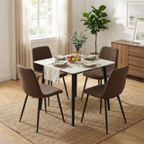 Nova Sintered Stone Dining Table 70x70cm - Cream Marble