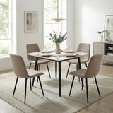 Nova Sintered Stone Dining Table 70x70cm - Cream Marble