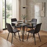 Evie Pack of 4 Grey Fabric Dining Chairs