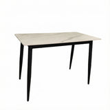 Nova Sintered Stone Dining Table 110x60cm - Cream Marble