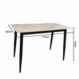 Nova Cream Dining Set with 4 Esme Dark Brown Chairs