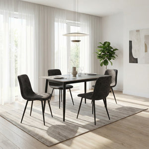 Nova Sintered Stone Dining Table 110x60cm - Grey Marble