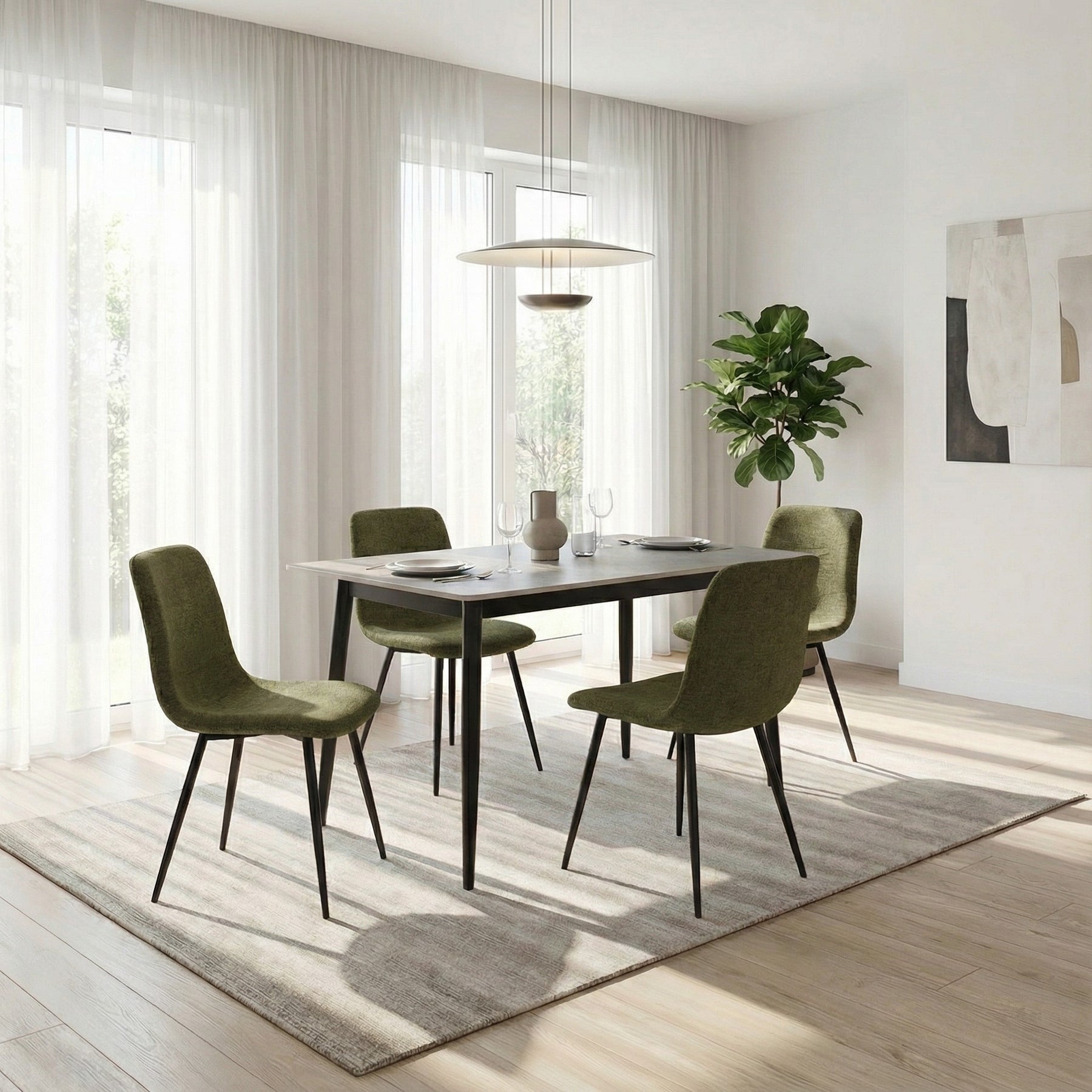 Nova Sintered Stone Dining Table 110x60cm - Grey Marble