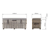 Maya Handmade Kubu Rattan Storage Bench