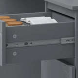 FWStyle Stora 3 Drawer Dressing Table - Grey Gloss Front