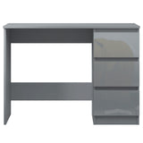 FWStyle Stora 3 Drawer Dressing Table - Grey Gloss Front