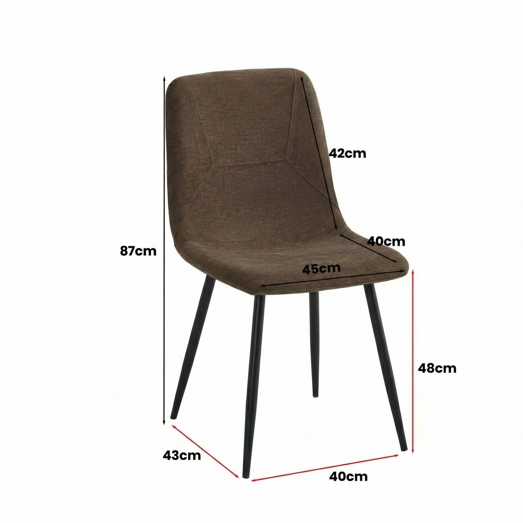 Nova Cream Dining Set with 4 Esme Dark Brown Chairs