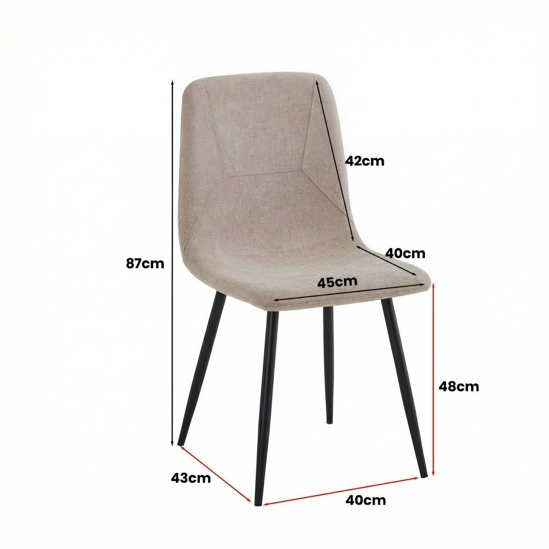 Nova Cream Square Dining Set with 4 Esme Light Brown Chairs