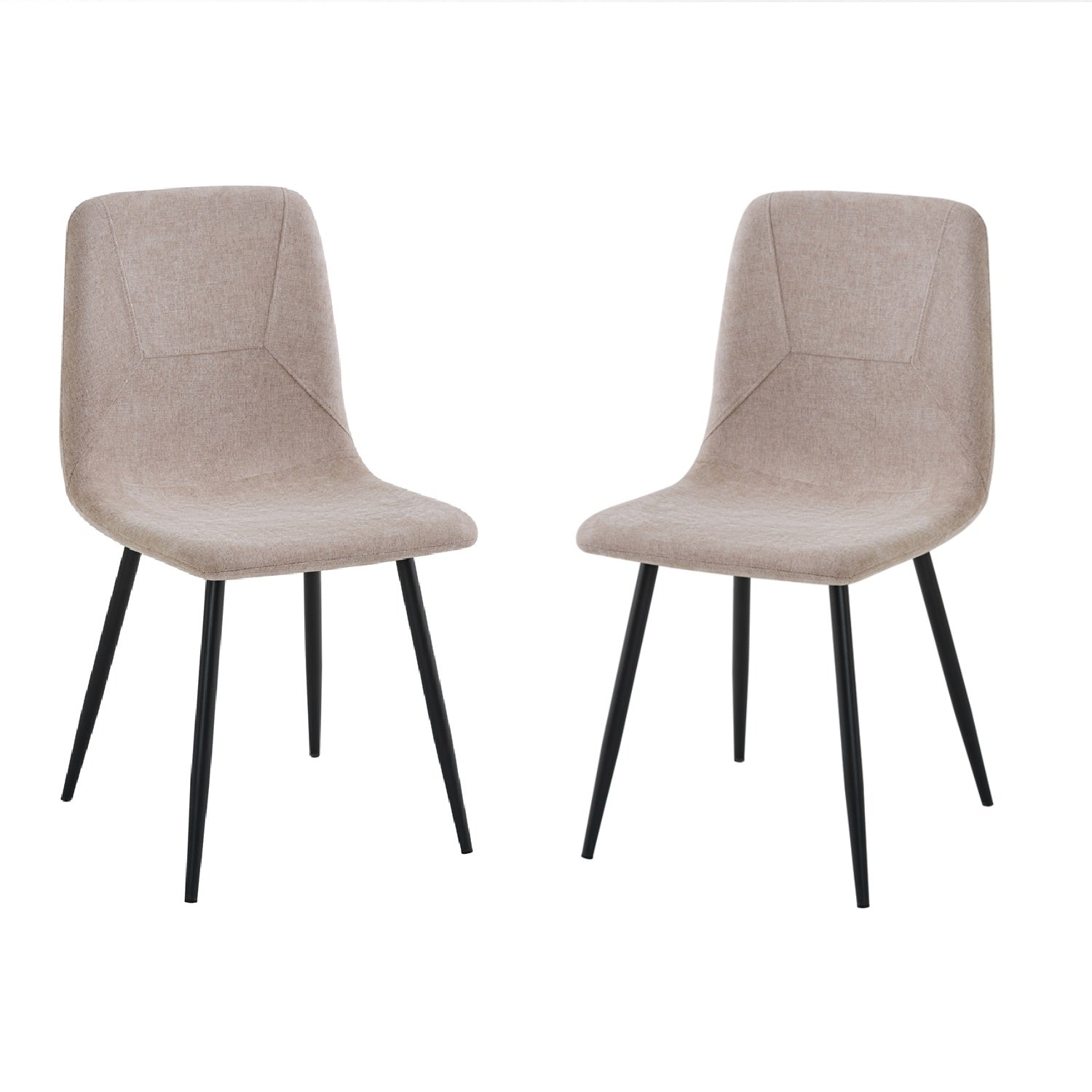 Nova Cream Square Dining Set with 2 Esme Light Brown Chairs