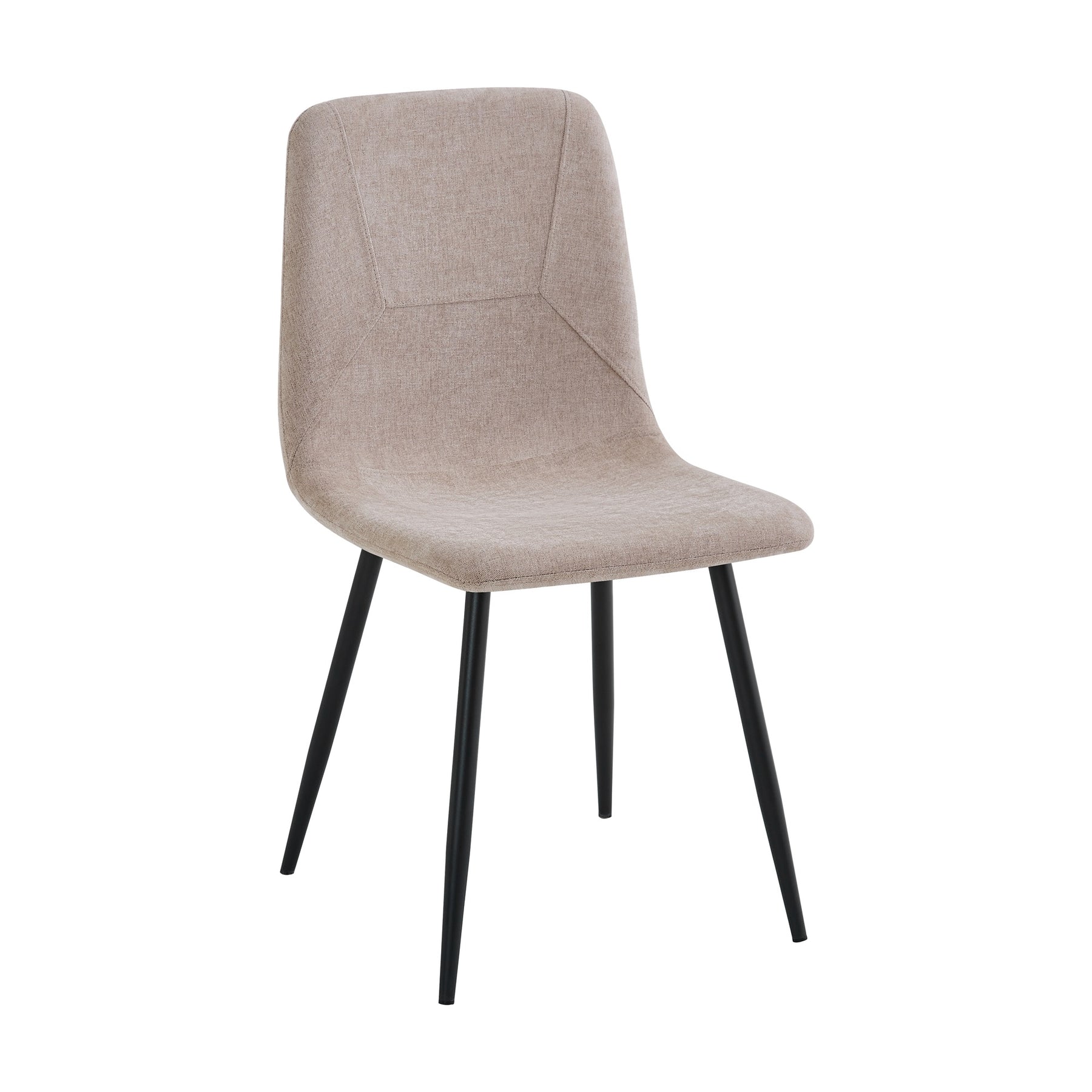 Esme Pack of 4 Light Brown Fabric Dining Chairs