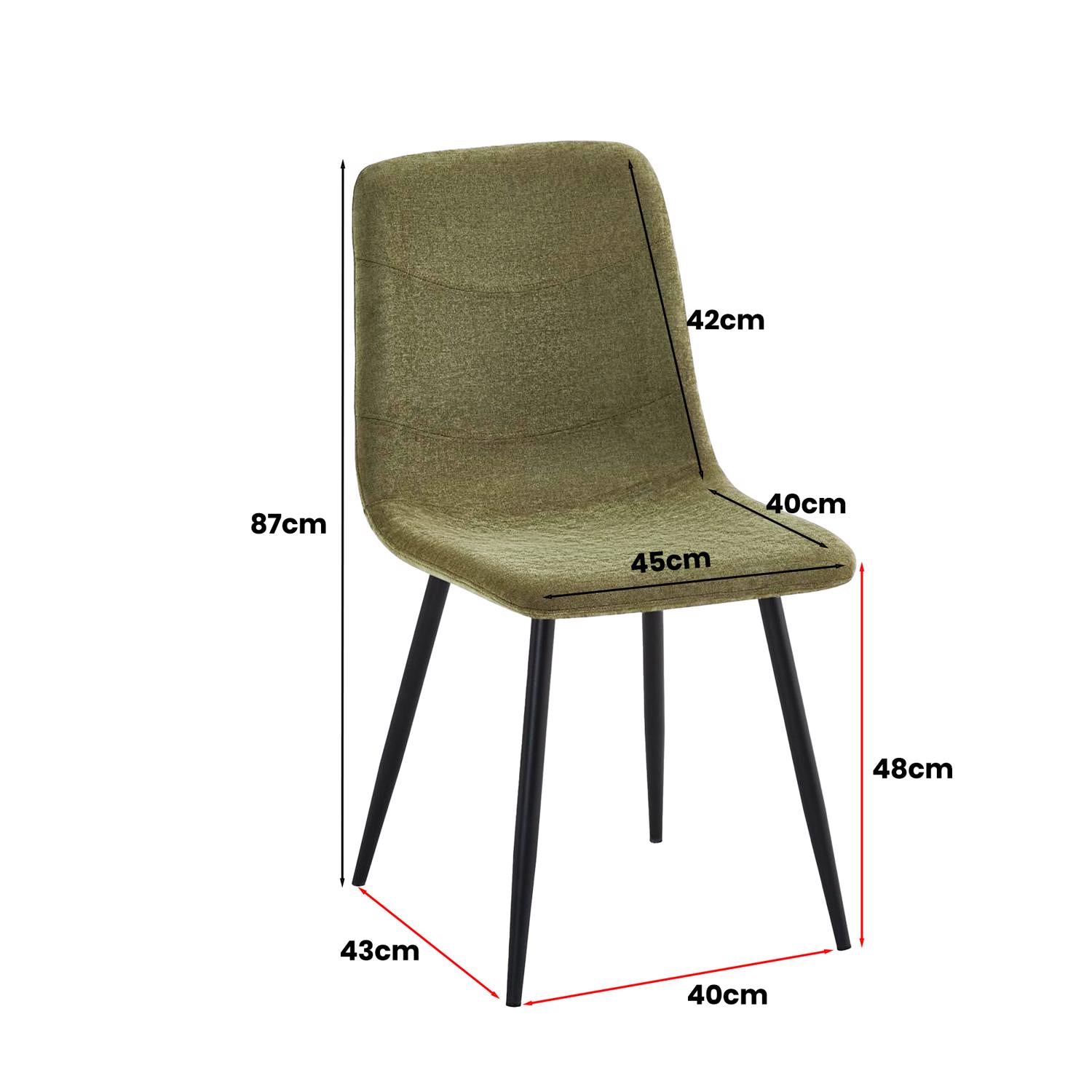 Nova Grey Square Dining Set with 2 Evie Green Chairs