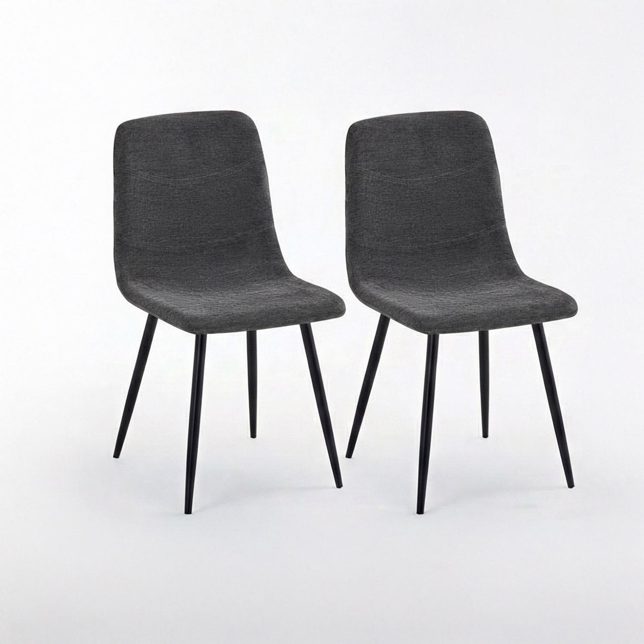 Nova Grey Square Dining Set with 2 Evie Grey Chairs