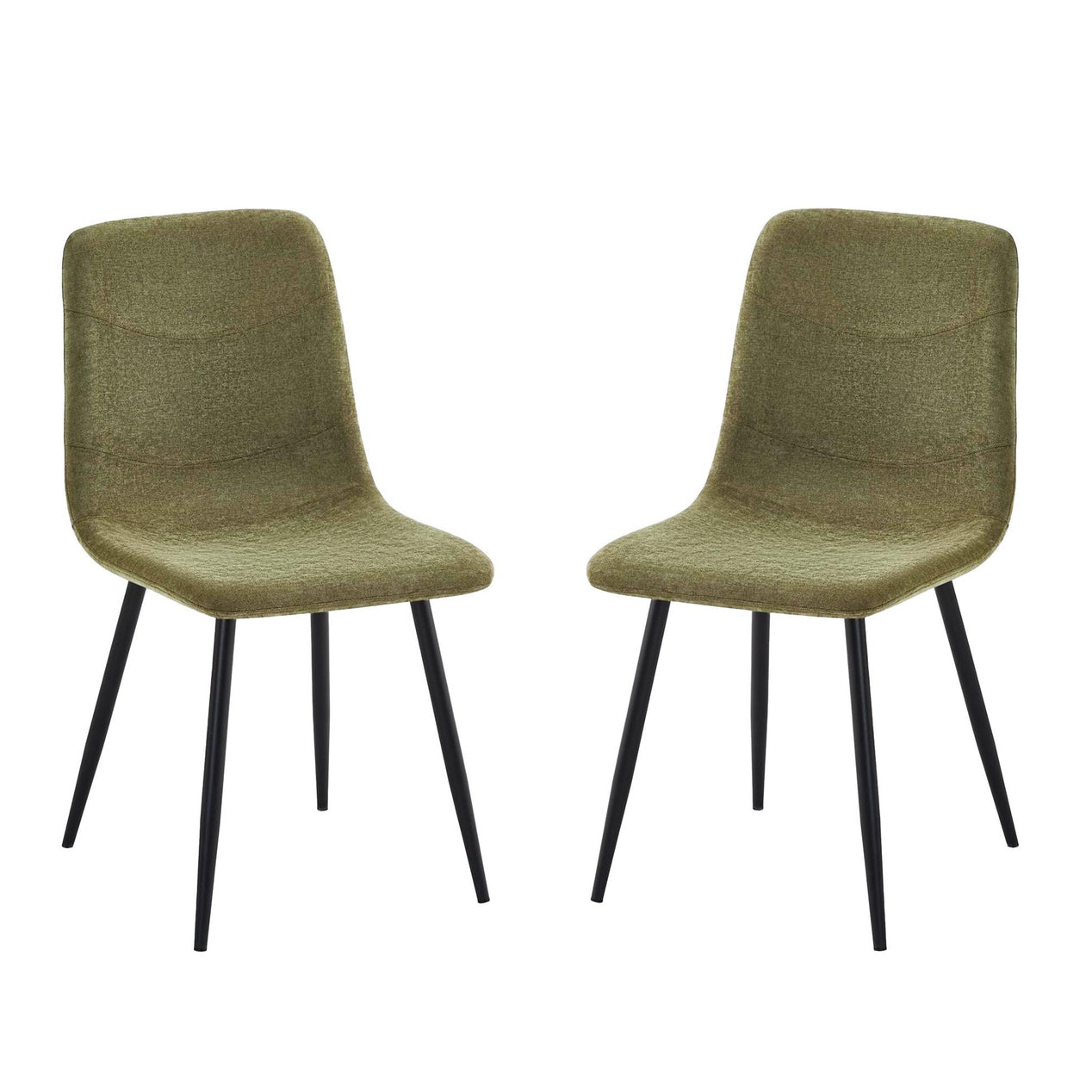 Nova Grey Square Dining Set with 2 Evie Green Chairs