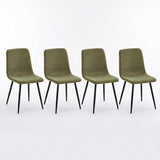 Nova Grey Dining Set with 4 Evie Green Chairs