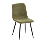 Evie Pack of 2 Light Green Fabric Dining Chairs