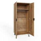 FWStyle Fisso 2 Door Wardrobe Cracked Oak - Quick Click & Cam Assembly